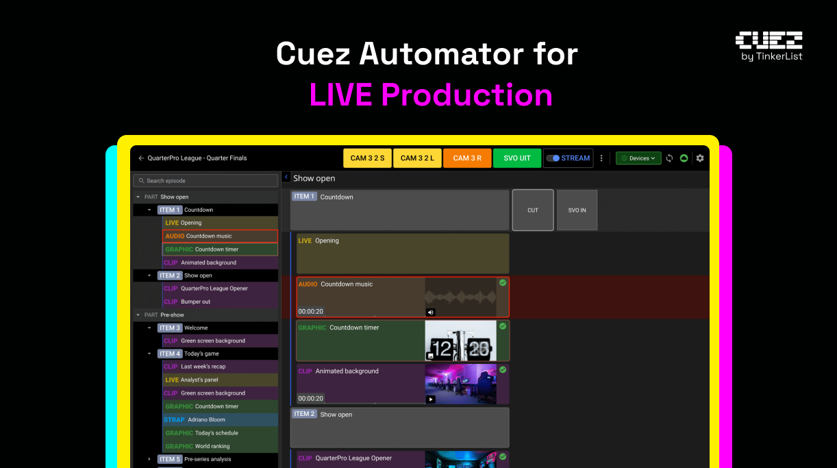 Cuez Automator for LIVE Production
